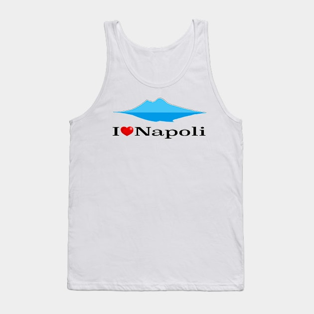 I Love Napoli - Vesuvio Tank Top by RiverPhildon